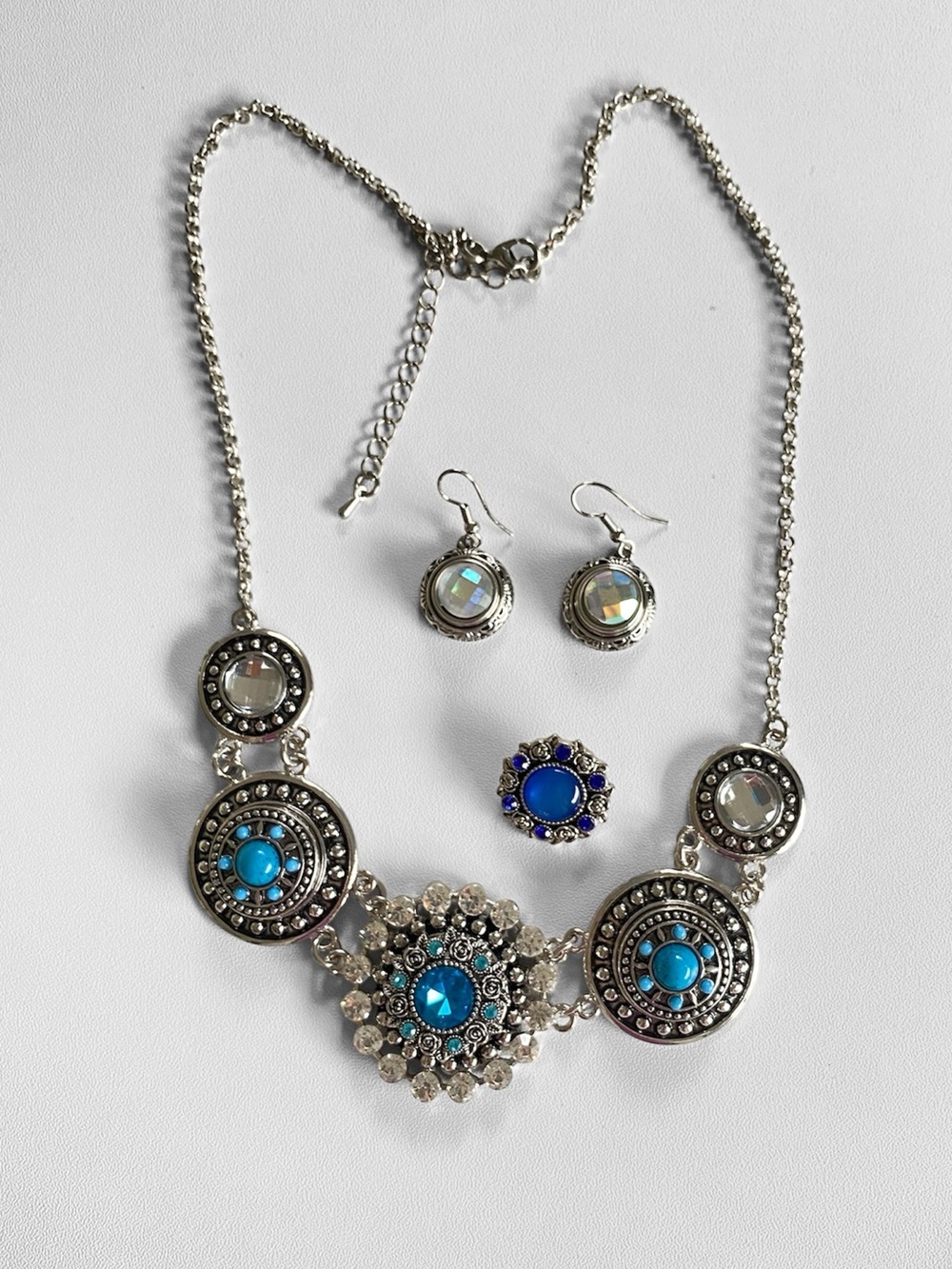 Ginger Snap Interchangeable Turquoise Necklace & Earring Set